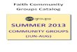 Community Group Catalog Summer 2013