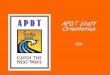 APDT Online Staff Orientation