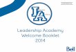 2014 leadership academy welcome booklet english
