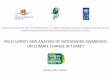 FIELD SURVEY AND ANALYSIS OF NATIONWIDE AWARENESS ON CLIMATE CHANGE IN TURKEY