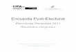 Encuesta Post-Electoral, Elecciones Generales 2011