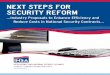 Next Steps for Security Reform: Industry Proposals to Enhance Efficiency and Reduce Costs