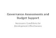 Govassessments and budget support garnett 0