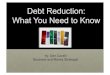 Debt Reduction: What You Need To Know