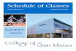 College of San Mateo Summer 2010 Schedule