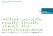 What people really think about the environment