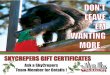 SkyCrepers Gift Certificates