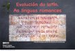 Evolución do latín. As linguas romances