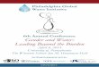 Gender & Water: Leading Beyond the Burden Conference Booklet