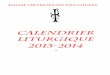 Calendrier liturgique 2013-2014