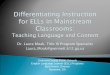 Differentiating Instruction for ELLs in Mainstream Classrooms: Teaching Language and Content