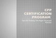 Cfp certification program – tips on finding the right financial planner