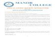 Manor College Alumni Giving Society Newsletter - Fall 2013