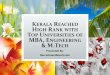 Kerala Reached High Rank with Top Universities of MBA, Engineering & M.Tech