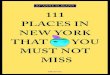 111 Places In New York That You Must Not Miss