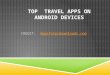 Top travel apps on android devices