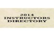 2014 INSTRUCTORS DIRECTORY