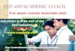 Eed 400academic Coach/UOPHELP