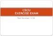 CSCU Exercise Exam