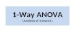 1 way ANOVA