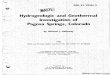 Hydrogeologic and Geothermal Investigation of Pagosa Springs, CO