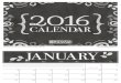 Chalkboard Free Printable 2016 Calendars