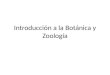 Introducción a La Botánica y Zoología