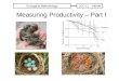 Measuring Productivity – Part I Ecological MethodologyLEC-11 Althoff