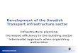 Näringsdepartementet Development of the Swedish Transport infrastructure sector Infrastructure planning Increased efficiency in the building sector Intermodal