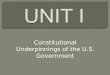 Constitutional Underpinnings of the U.S. Government