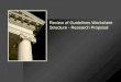 Review of Guidelines Worksheet Structure - Research Proposal