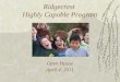 Ridgecrest Highly Capable Program Open House April 4, 2011