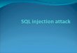 Introduction SQL Injection is a very old security attack. It first came into existence in the early 1990's ex: ”Hackers” movie hero does SQL Injection