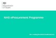 DH – Leading the nation’s health and care NHS eProcurement Programme