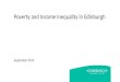 Poverty and Income Inequality in Edinburgh September 2015