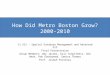 How Did Metro Boston Grow? 2000-2010 11.521 – Spatial Database Management and Advanced GIS Final Presentation Group Members: Amy Jacobi, Eric Schultheis,