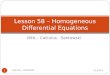 IBHL - Calculus - Santowski Lesson 58 – Homogeneous Differential Equations 12/7/2015 1 Calculus - Santowski