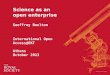 Science as an open enterprise Geoffrey Boulton International Open Access@EKT Athens October 2013