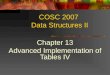 COSC 2007 Data Structures II Chapter 13 Advanced Implementation of Tables IV