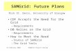 19 February 2004SAMGrid Project Review SAMGrid: Future Plans CDF Accepts the Need for the Grid –Requirements D0 Relies on the Grid –Requirements How to