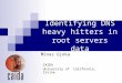 Identifying DNS heavy hitters in root servers data Minas Gjoka CAIDA University of California, Irvine