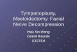Tympanoplasty, Mastoidectomy, Facial Nerve Decompression Hau Sin Wong Grand Rounds 10/27/04