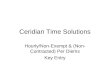 Ceridian Time Solutions Hourly/Non-Exempt & (Non- Contracted) Per Diems Key Entry