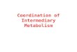 Coordination of Intermediary Metabolism. ATP Homeostasis Energy Consumption (adult woman/day) –6300-7500 kJ (>200 mol ATP) –Vigorous exercise: 100x rate