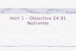 Hort 1 – Objective 24.01 Nutrients B. Functions of nutrients & symptoms of deficiencies 1.Primary nutrients a. Nitrogen 1.Functions: a)Promotes growth