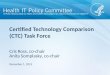 Cris Ross, co-chair Anita Somplasky, co-chair December 1, 2015 Certified Technology Comparison (CTC) Task Force
