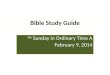 Bible Study Guide 5th Sunday in Ordinary Time A February 9, 2014