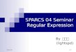 2004/12/051/27 SPARCS 04 Seminar Regular Expression By 박강현 (lightspd)
