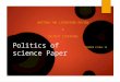 Politics of science Paper WRITING THE LITERATURE REVIEW & IN-TEXT CITATIONS SCIENCE 2 FALL 15
