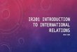 IR201 INTRODUCTION TO INTERNATIONAL RELATIONS COLD WAR
